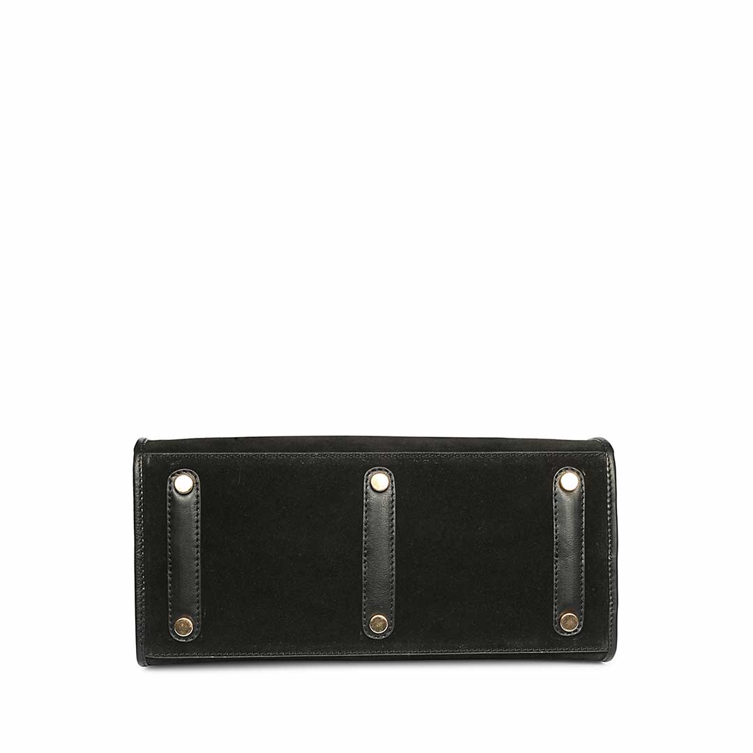 Verdeana Black Leather Tote Handbags - Image 6