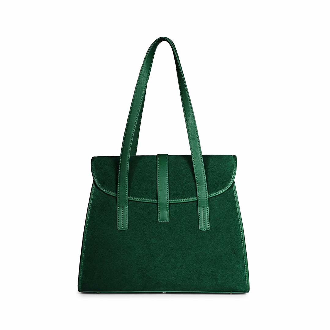 Verdeana Green Leather Tote Handbags - Image 3