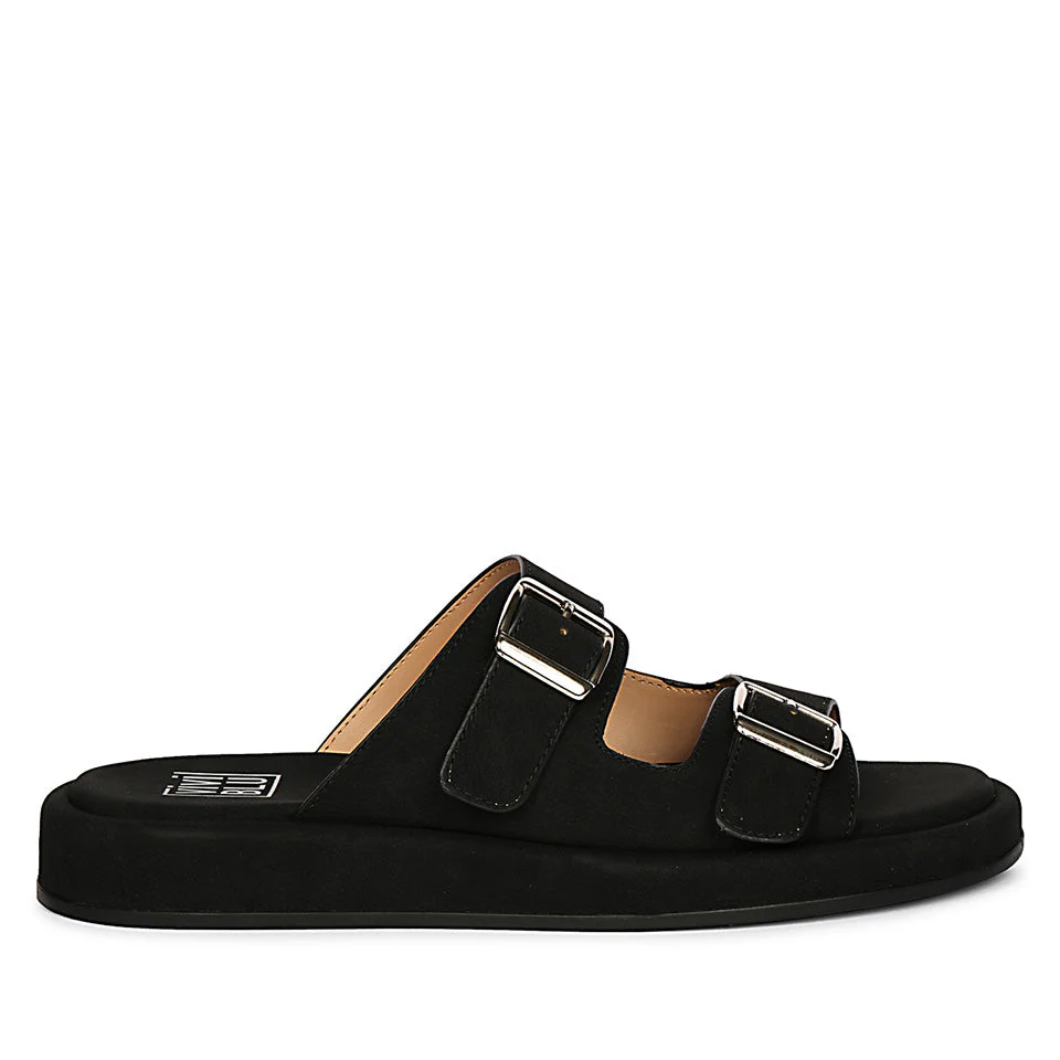 Ivanka Black Flat Sandals