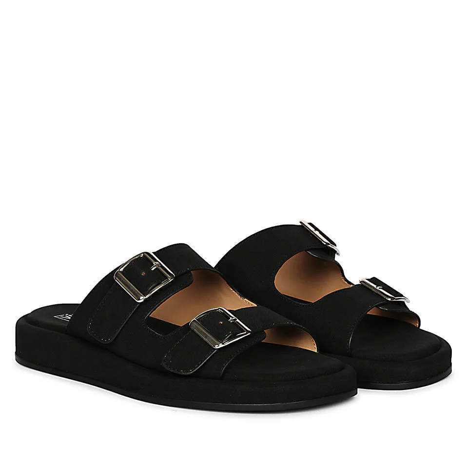 Ivanka Black Flat Sandals - Image 2