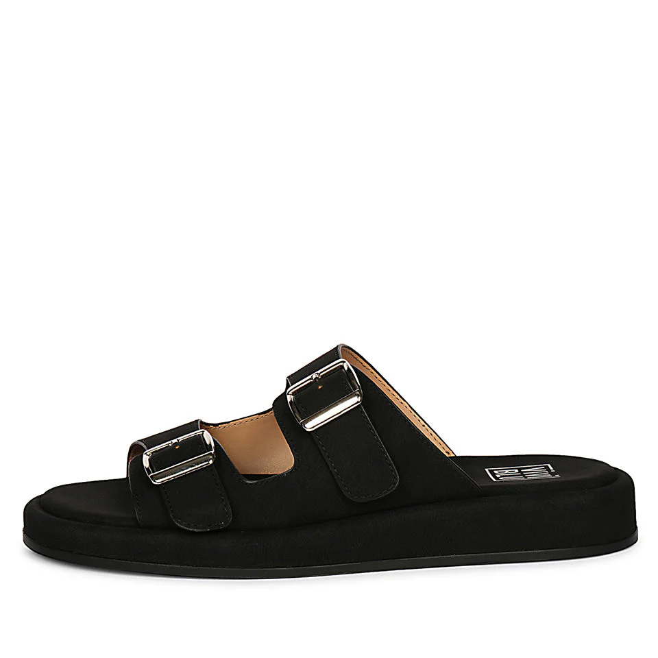 Ivanka Black Flat Sandals - Image 3