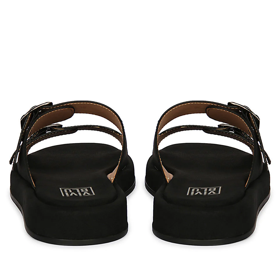 Ivanka Black Flat Sandals - Image 5