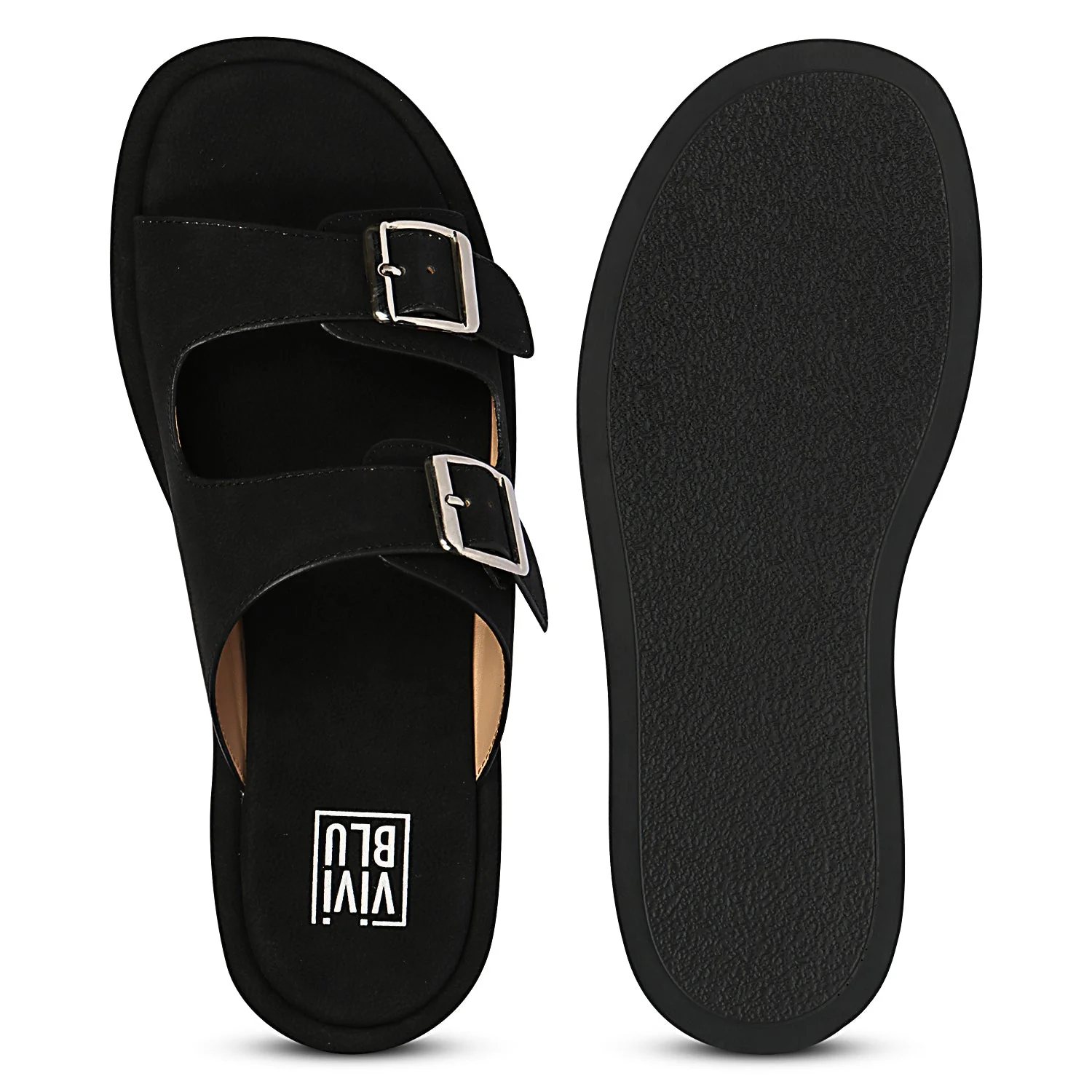 Ivanka Black Flat Sandals - Image 6