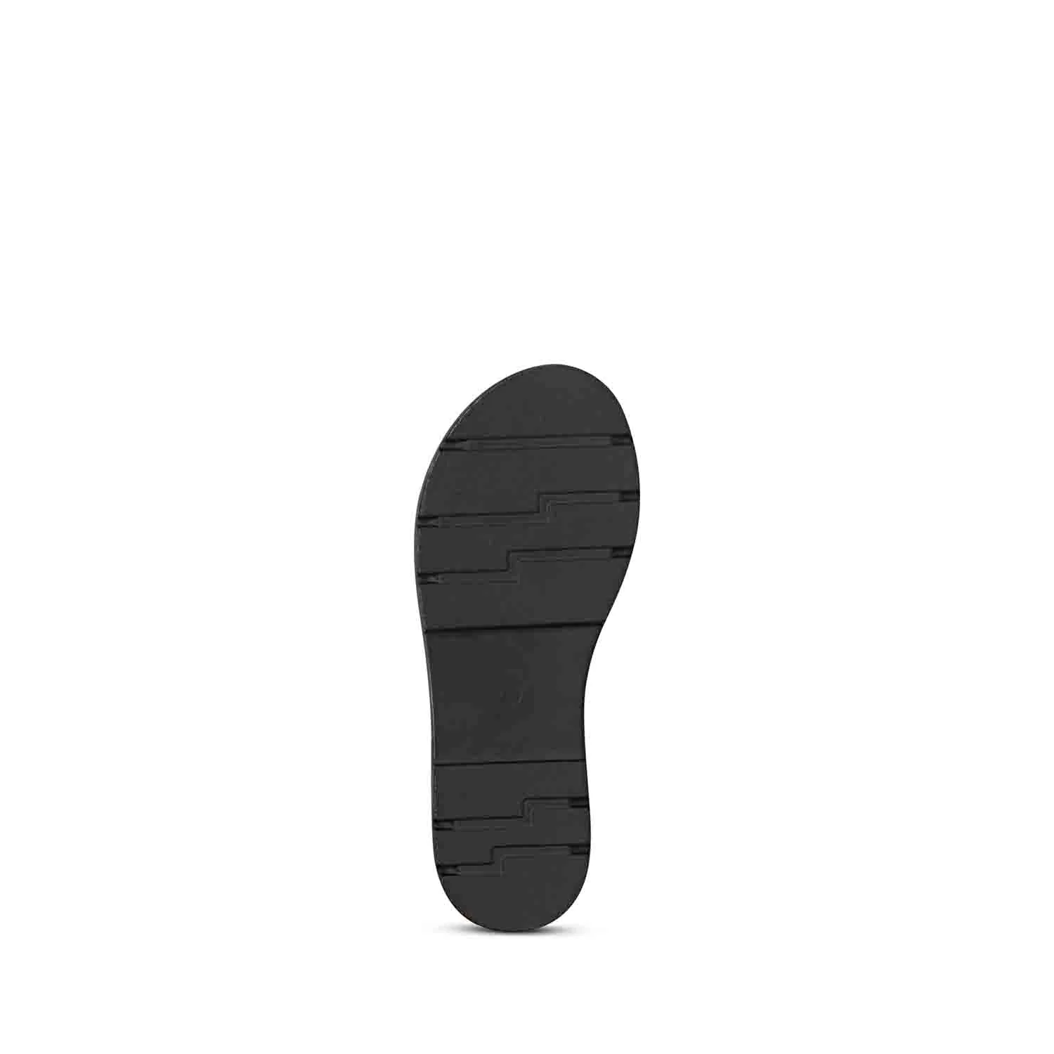 ViviBlu Black Leather Flat Sandals - Image 8