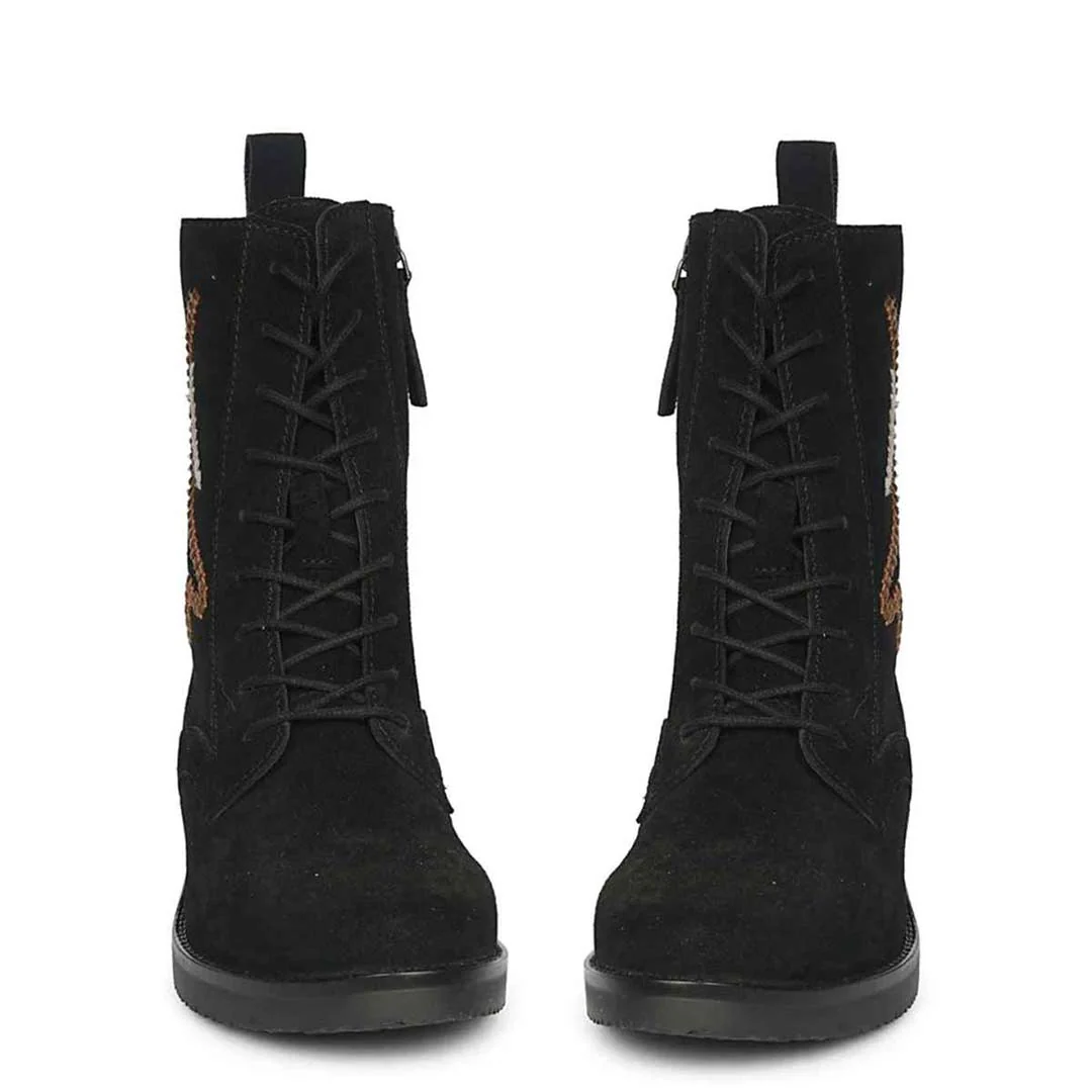 Siena Black Suede Leather Ankle Boots - Image 4