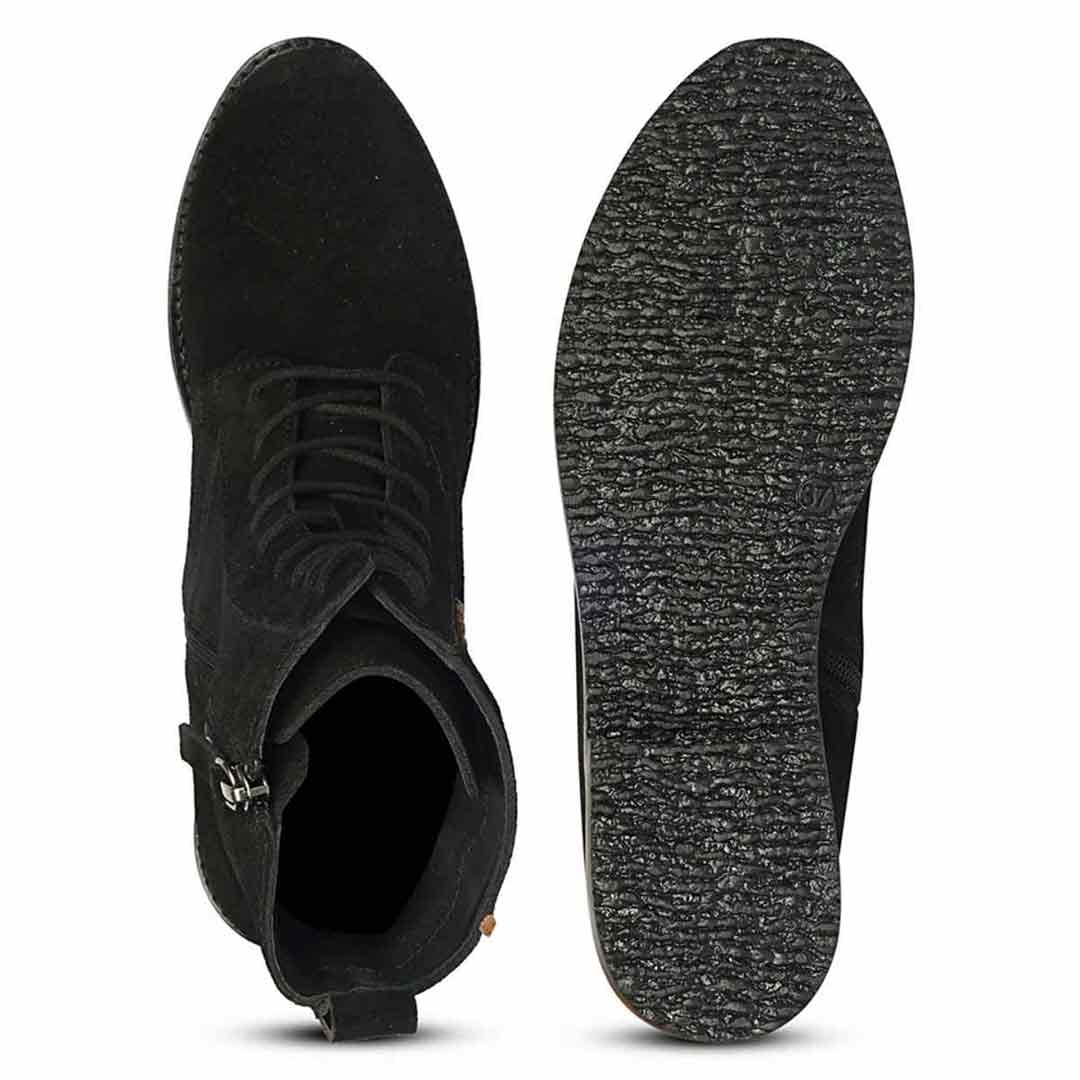 Siena Black Suede Leather Ankle Boots - Image 6