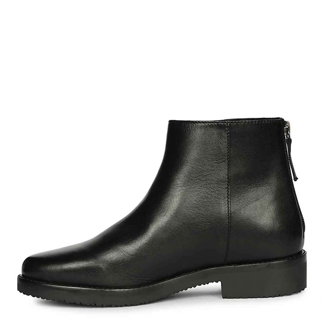 Livia Black Leather Ankle Boots - Image 3
