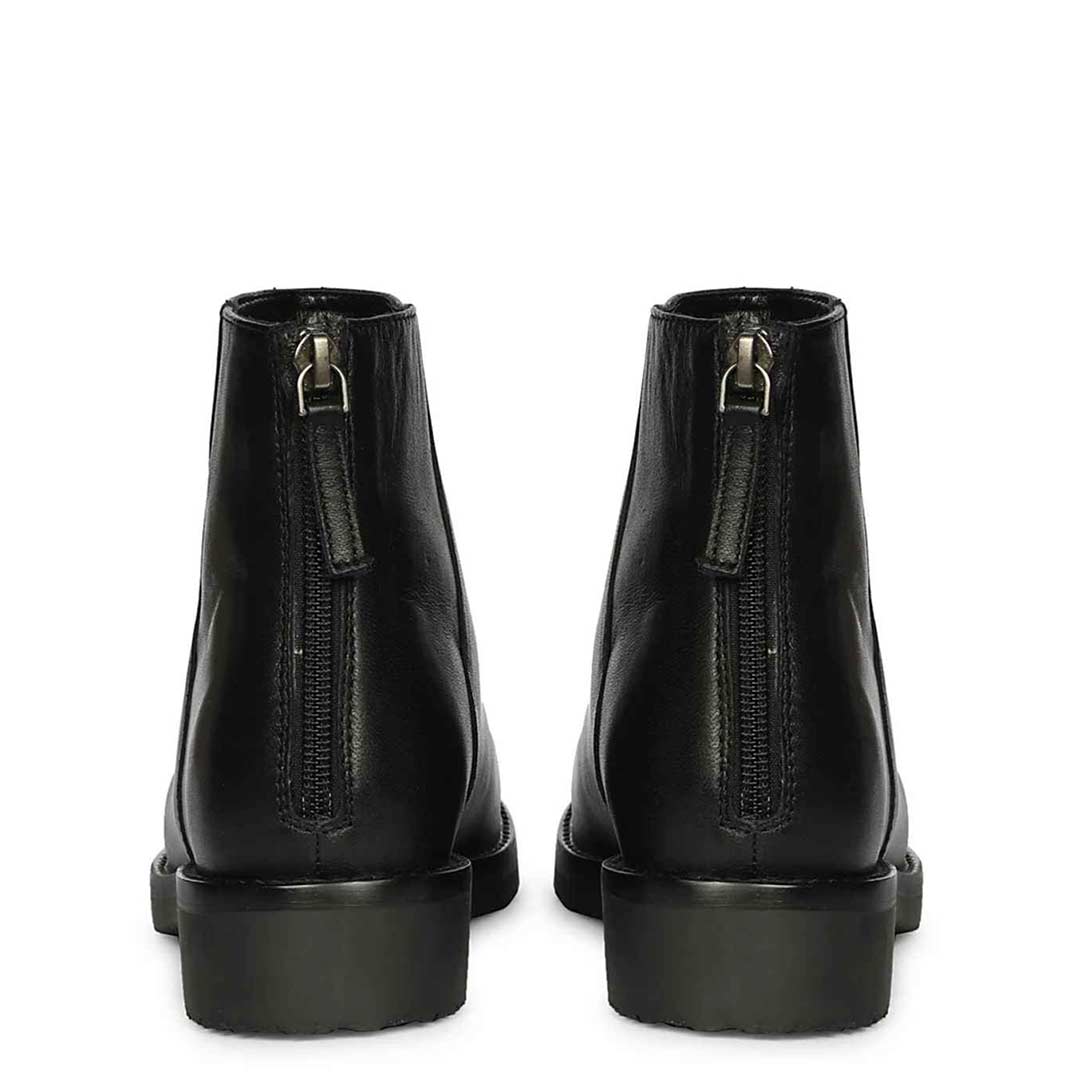 Livia Black Leather Ankle Boots - Image 5