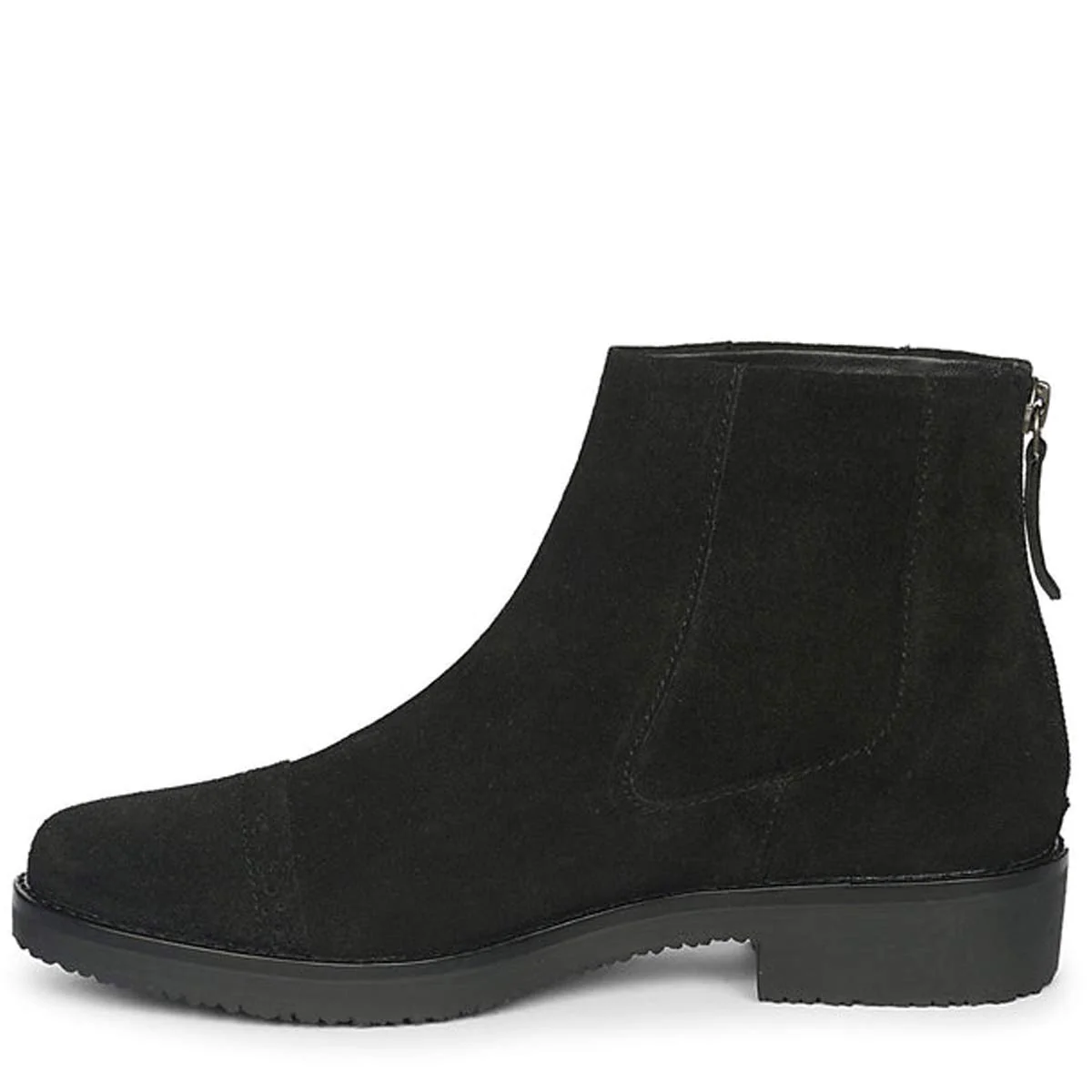 Giada Black Suede Leather Ankle Boots - Image 3