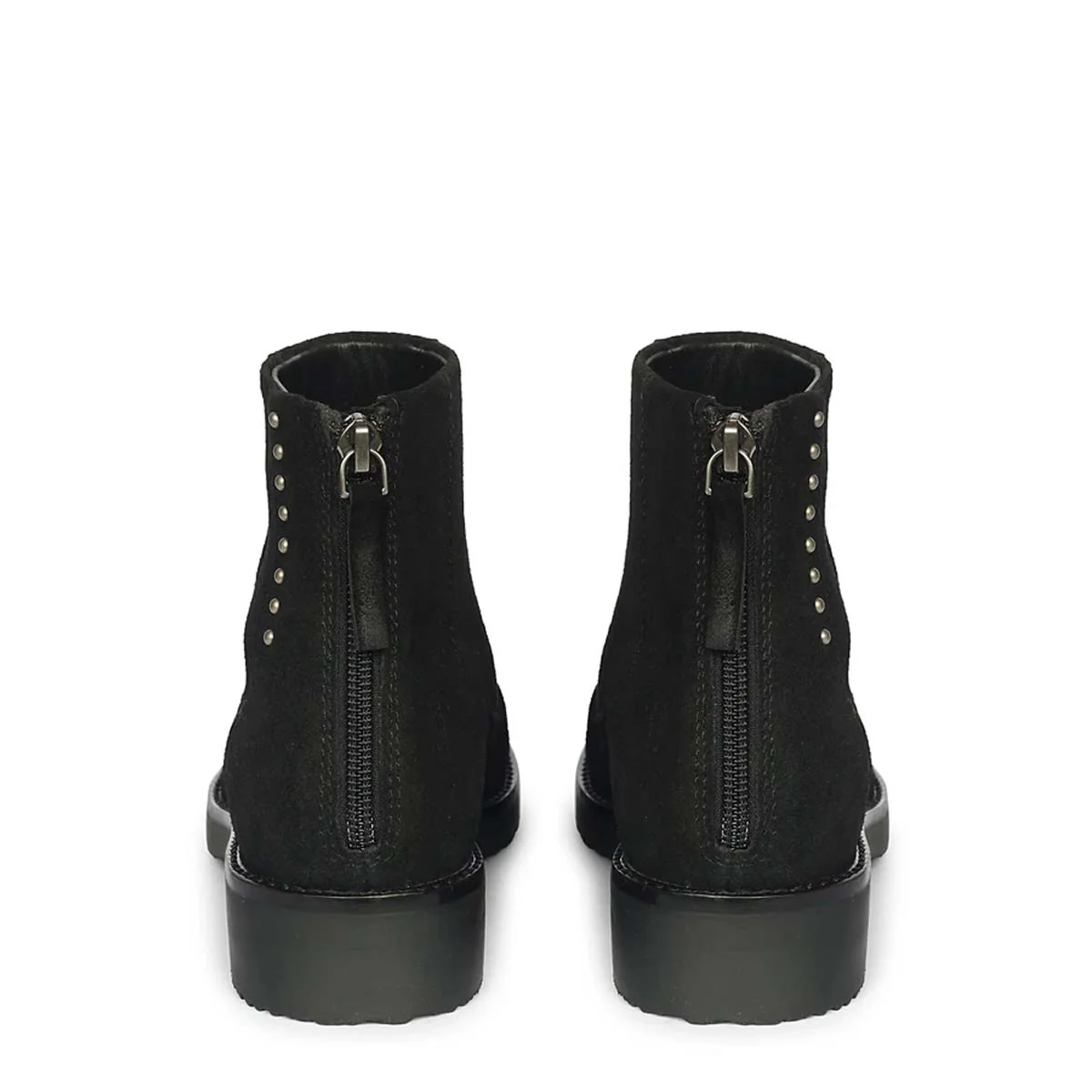 Giada Black Suede Leather Ankle Boots - Image 5