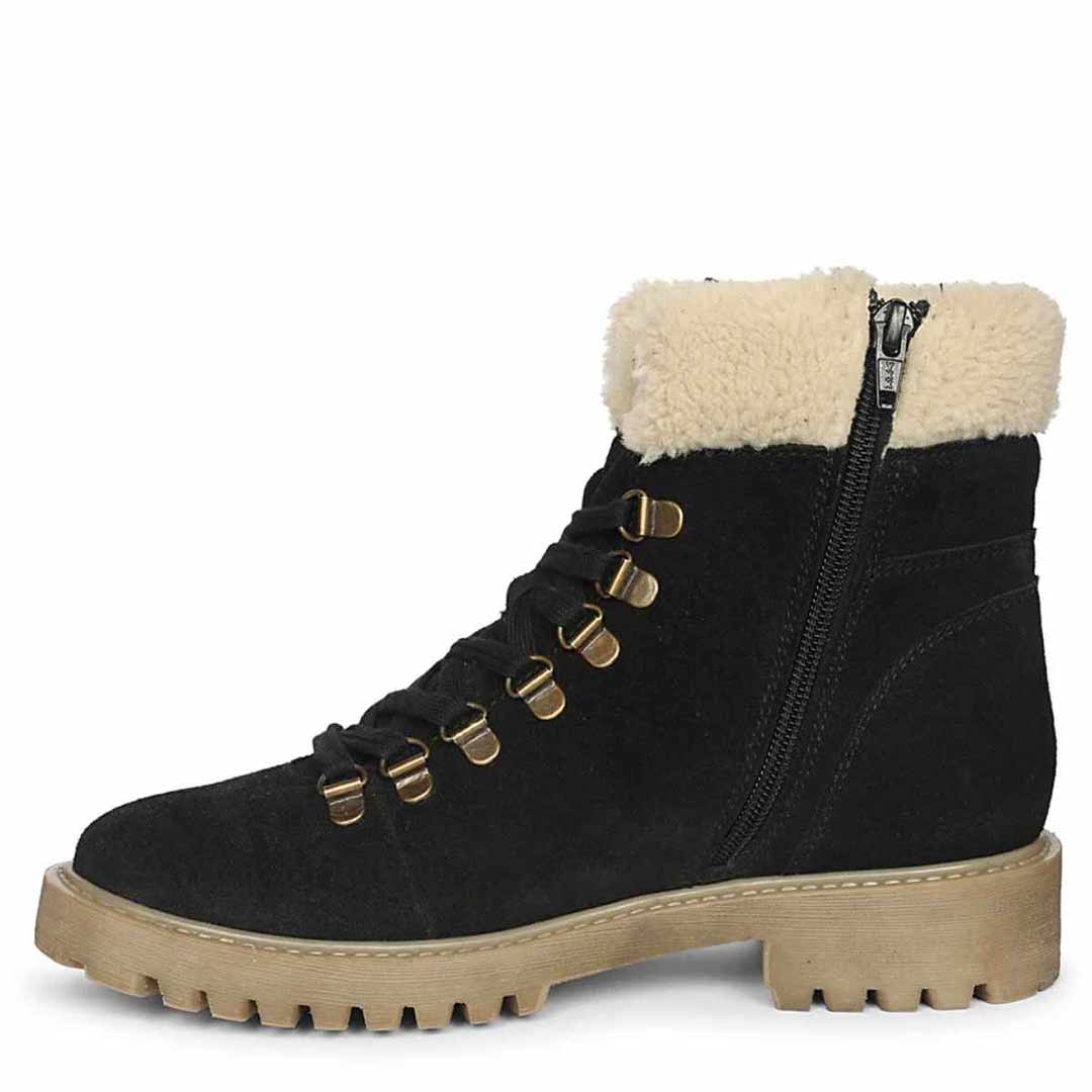 Isola Black Suede Leather Ankle Boots - Image 3