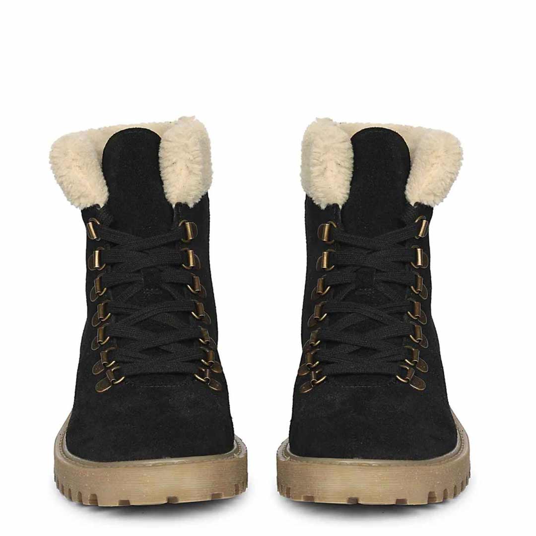 Isola Black Suede Leather Ankle Boots - Image 4