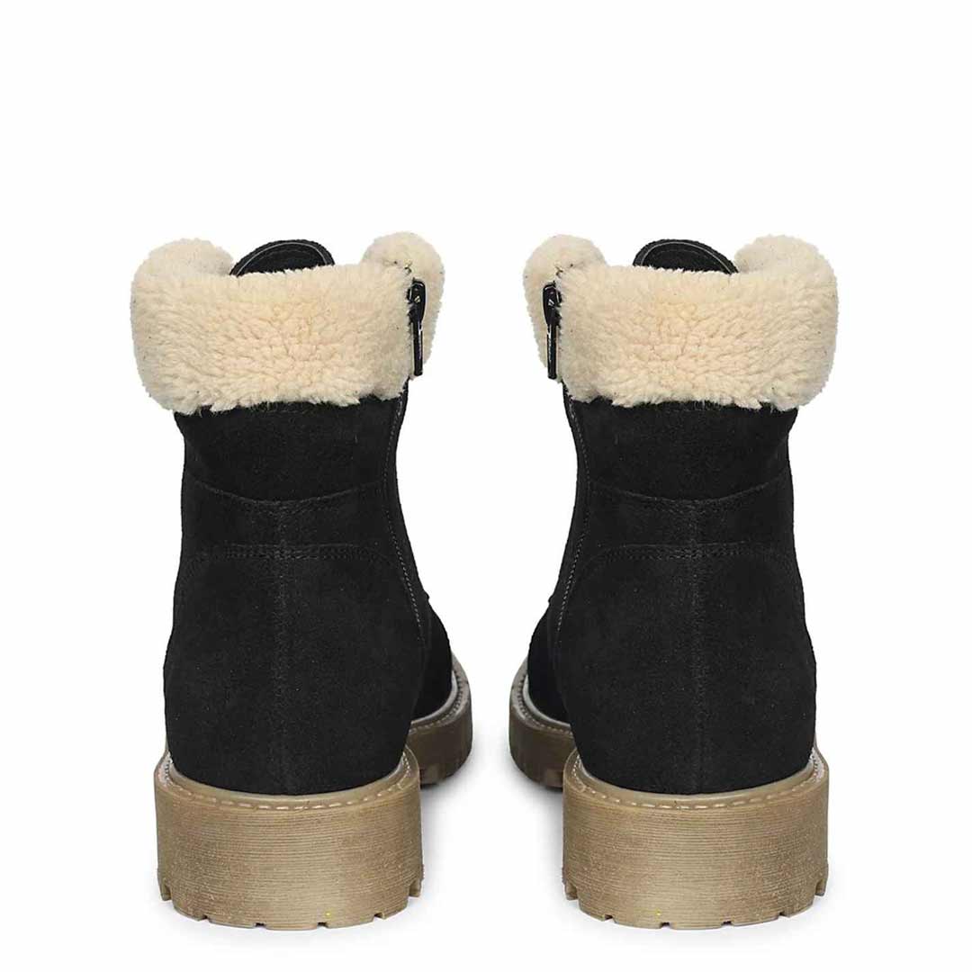 Isola Black Suede Leather Ankle Boots - Image 5
