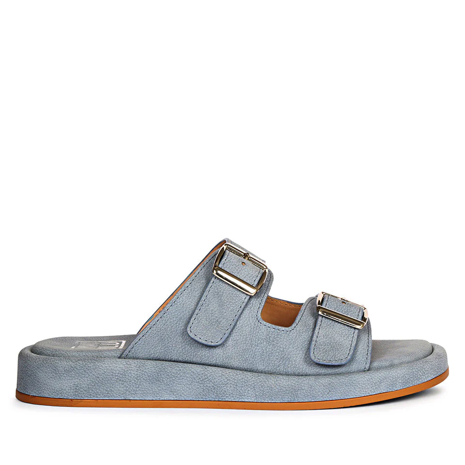 Ivanka Blue Flat Sandals