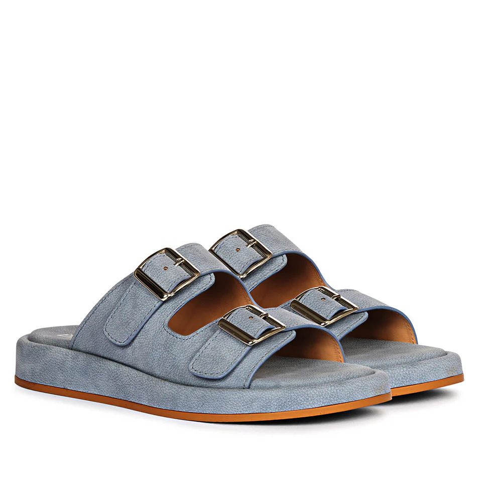 Ivanka Blue Flat Sandals - Image 3