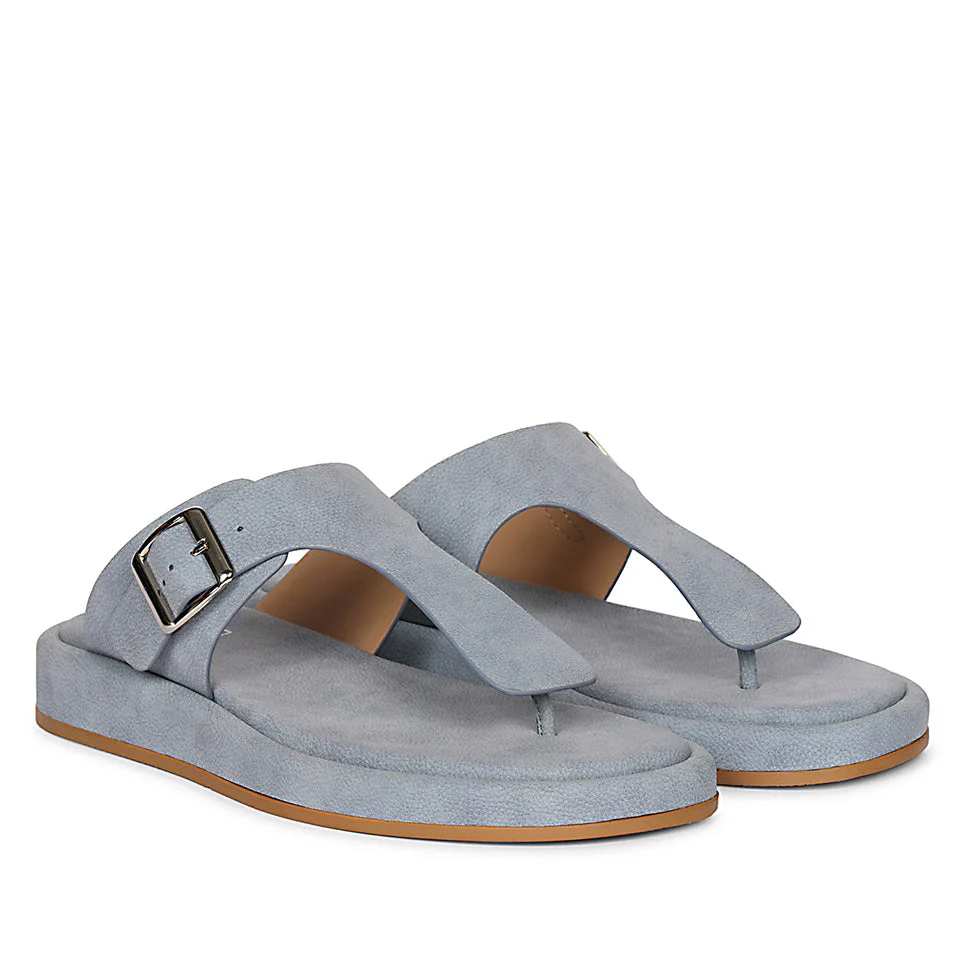 Lirica Blue Flat Sandals - Image 2