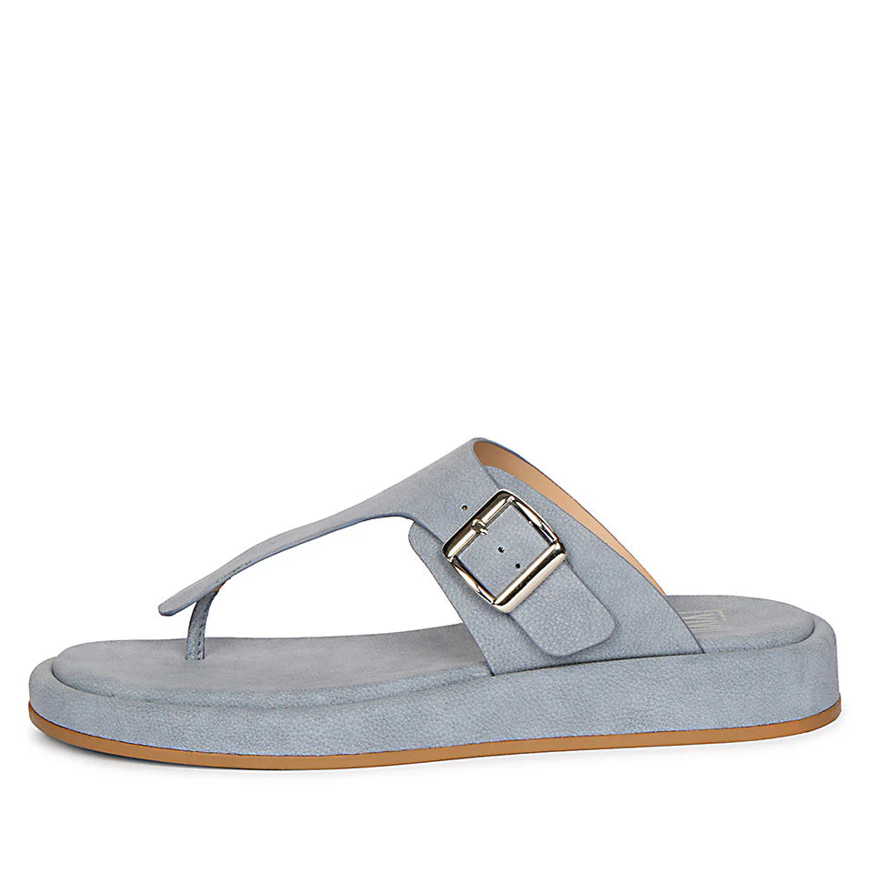 Lirica Blue Flat Sandals - Image 3
