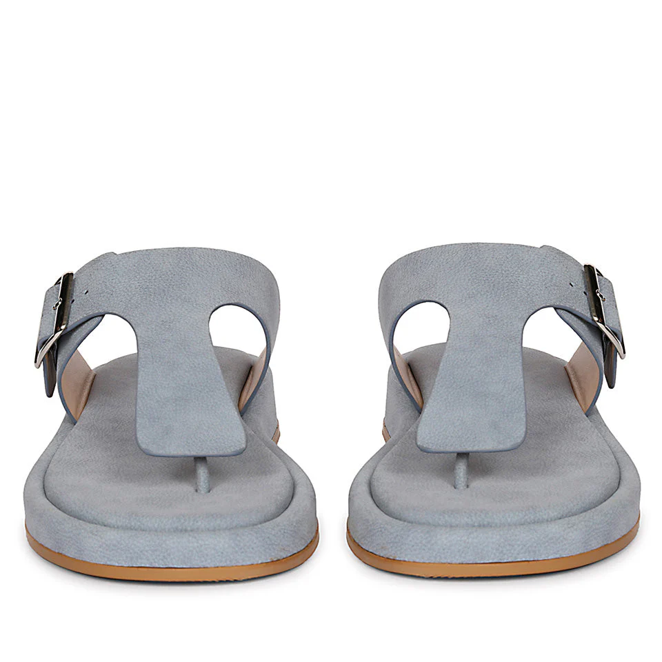 Lirica Blue Flat Sandals - Image 4