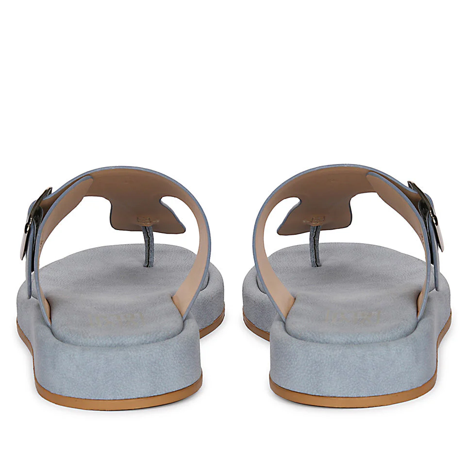 Lirica Blue Flat Sandals - Image 5