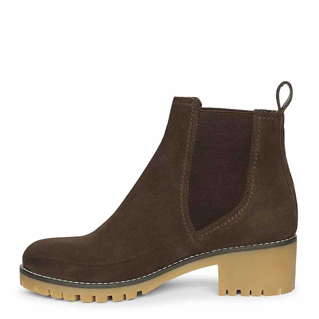 Rosetta Dark Brown Suede Ankle Boots - Image 3
