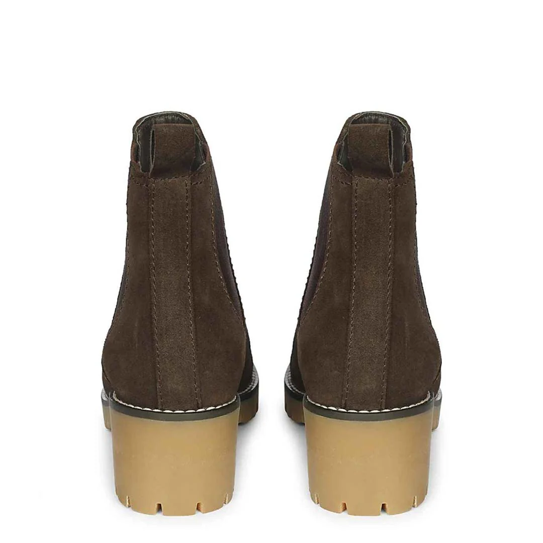 Rosetta Dark Brown Suede Ankle Boots - Image 5