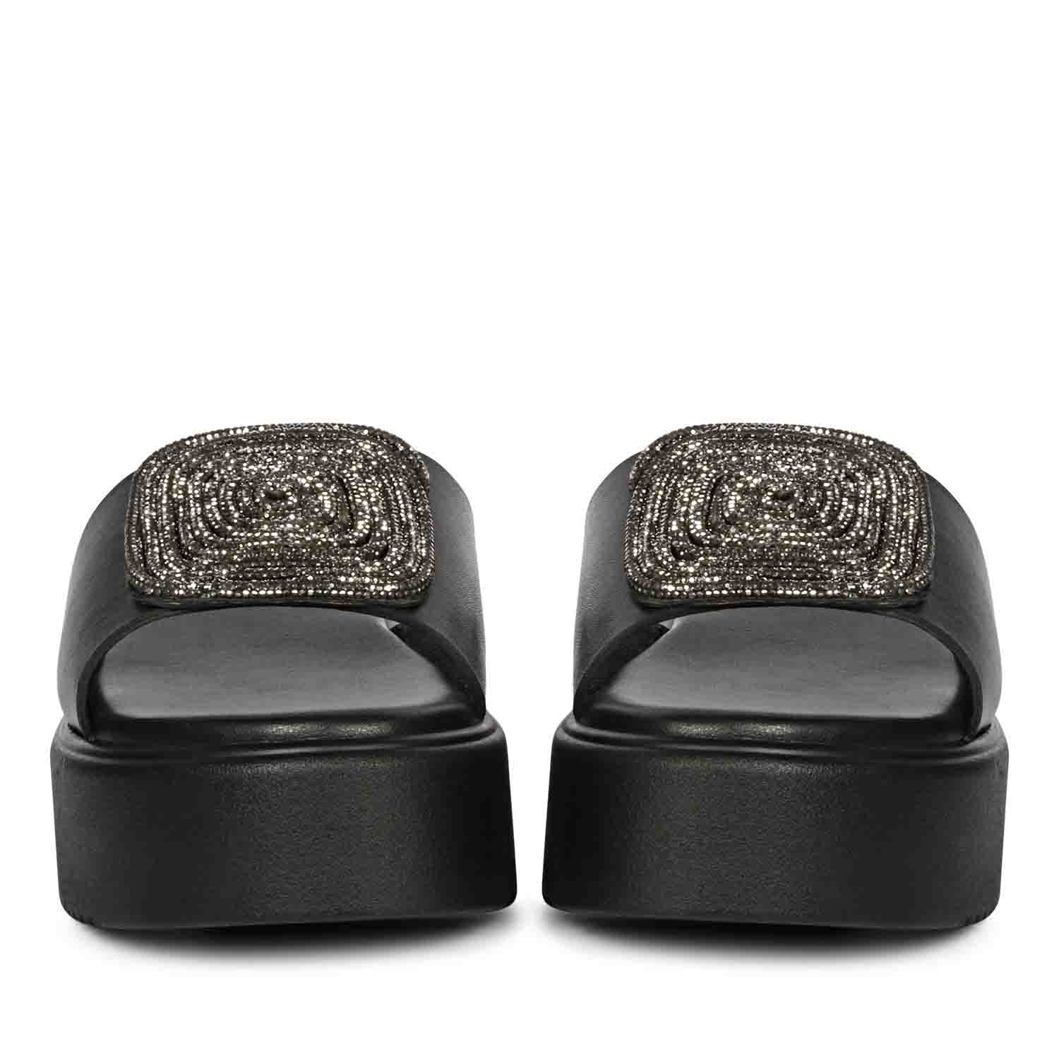 ViviBlu Platform Sandals With Black Leather - Image 3
