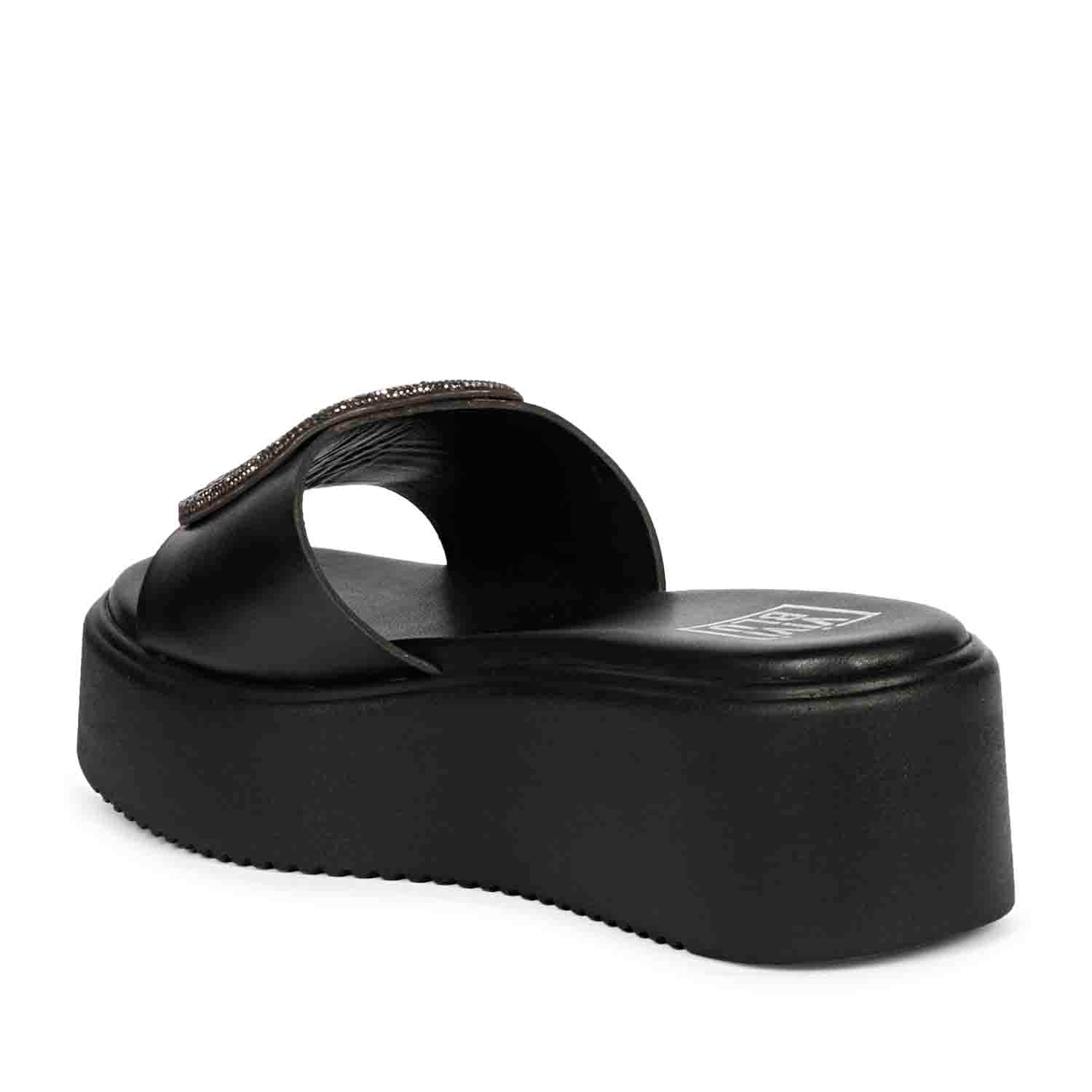 ViviBlu Platform Sandals With Black Leather - Image 9