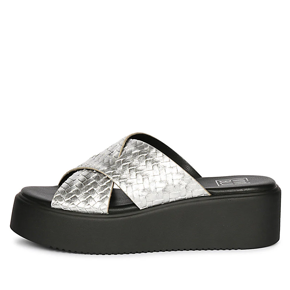 Faelyn Silver Platform Sandals - Image 3