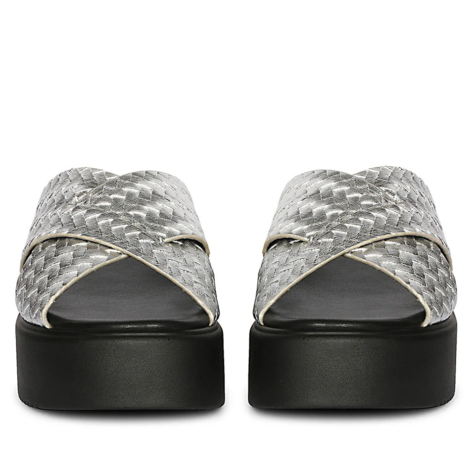 Faelyn Silver Platform Sandals - Image 4