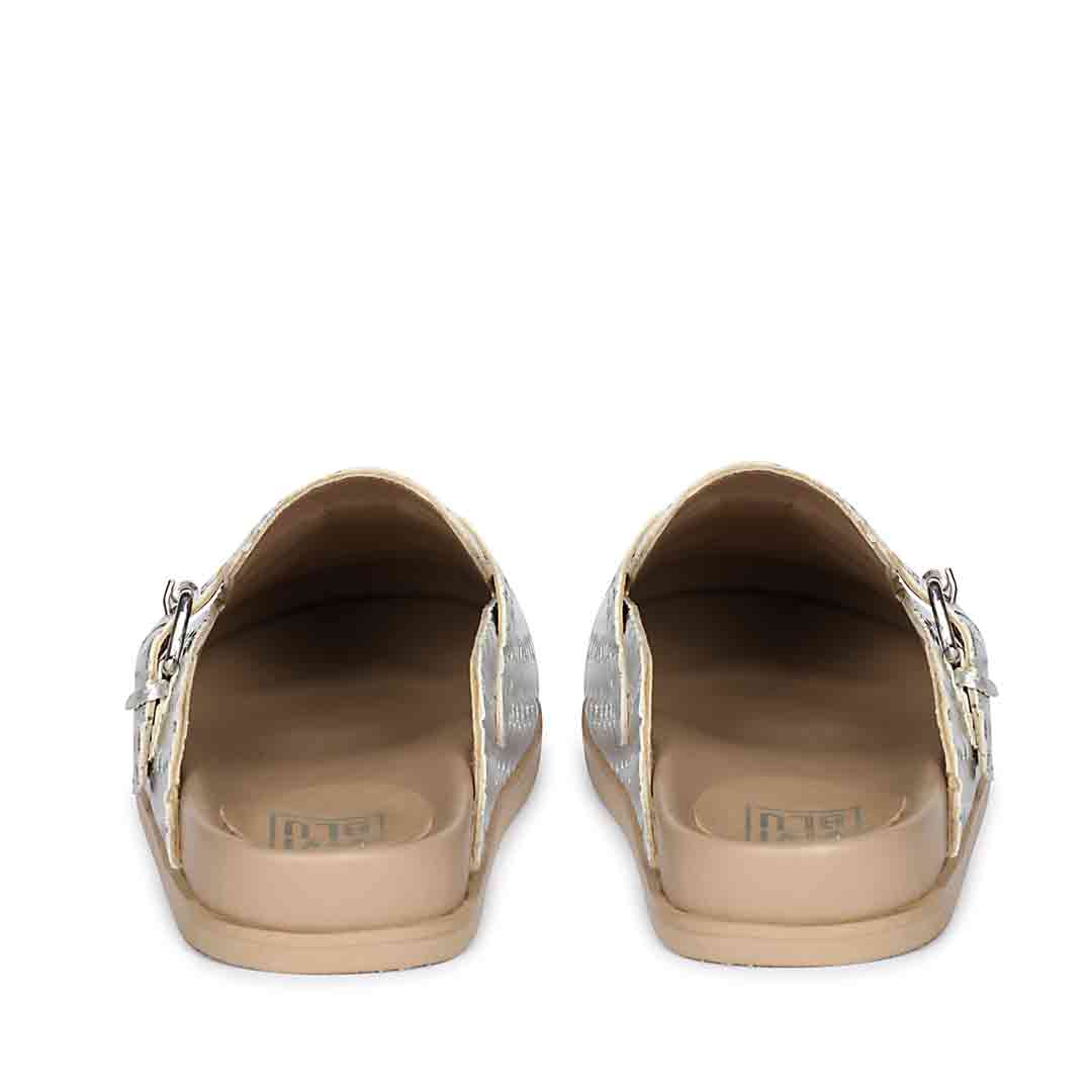 ViviBlu Silver Leather Mules - Image 5