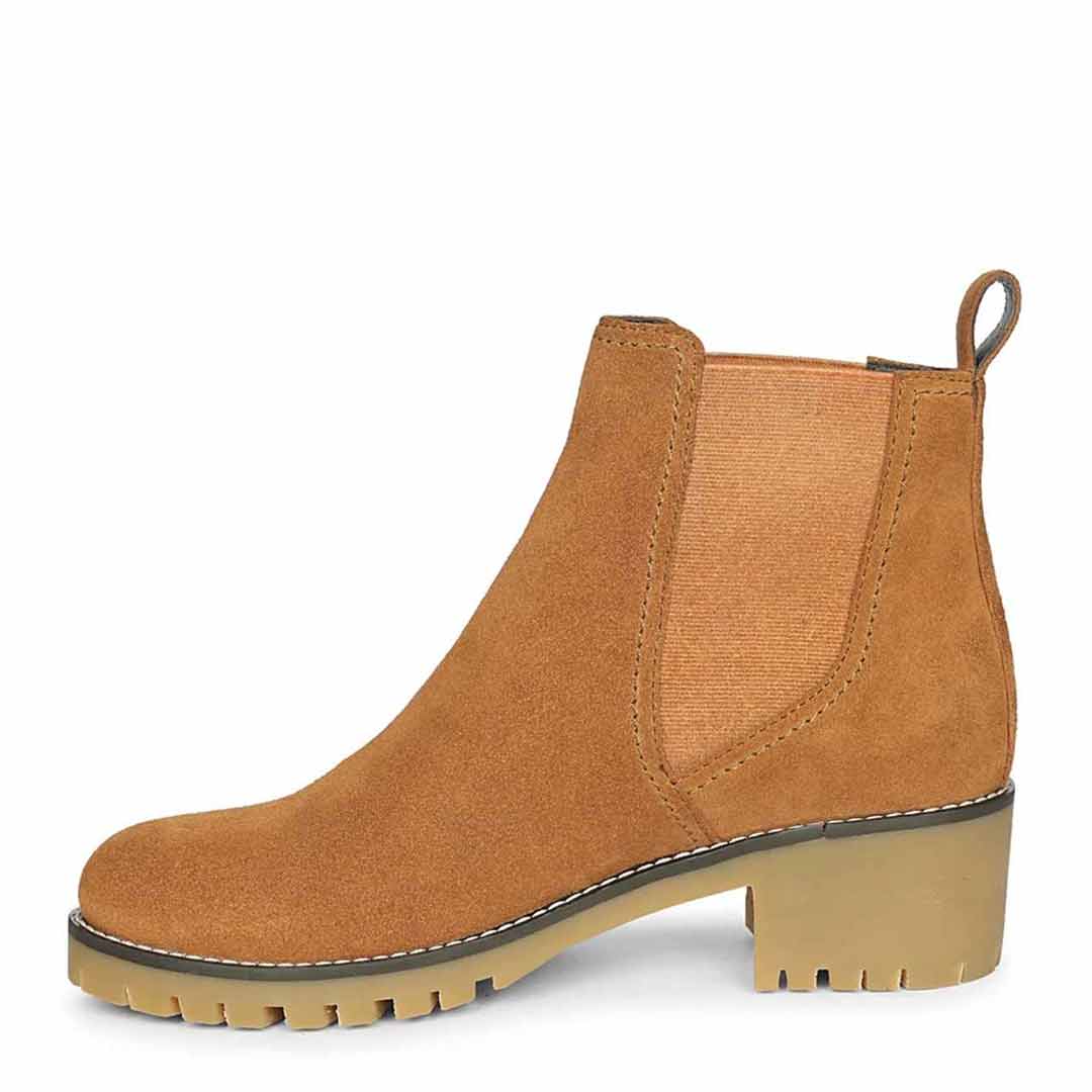 Rosetta Tan Suede Ankle Boots - Image 3