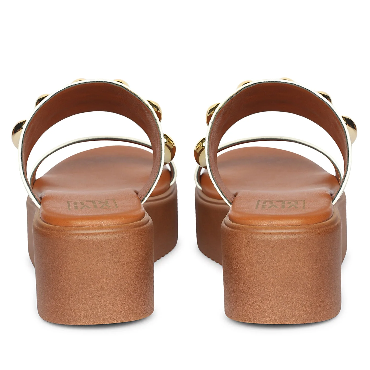 Elowen White Leather Paltform Sandals - Image 6